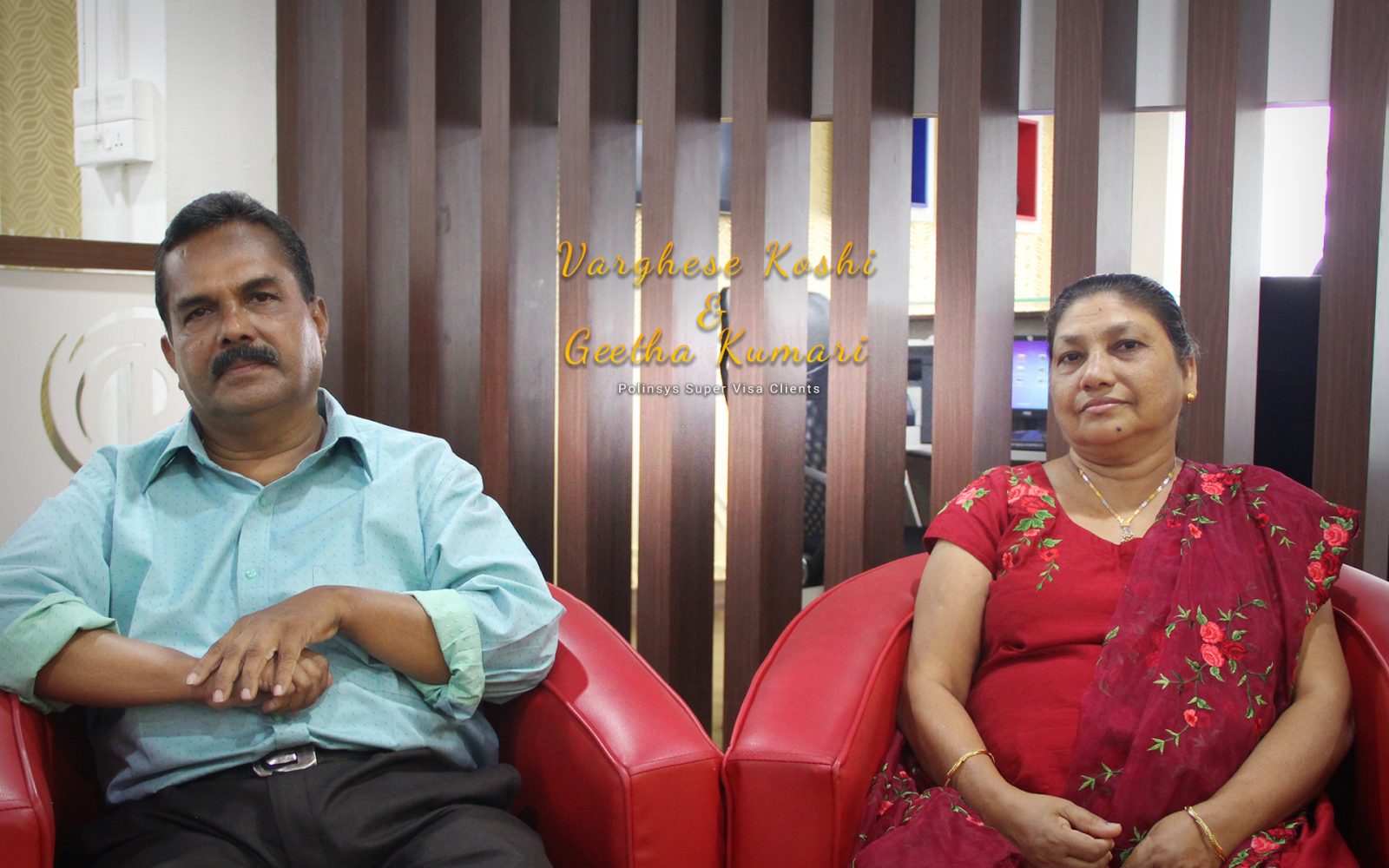 Polinsys Client Testimonial Super Visa, Departure to Canada, Mr. Varghese Koshi & Mrs.Geetha Kumari