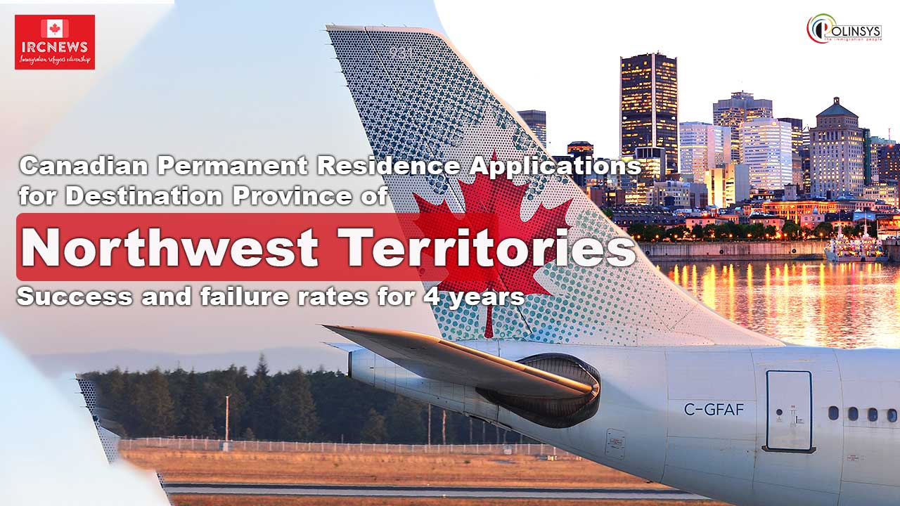 Canadian Permanent Residence Applications for Destination Province of Northwest Territories. Success and failure rates for 4 years