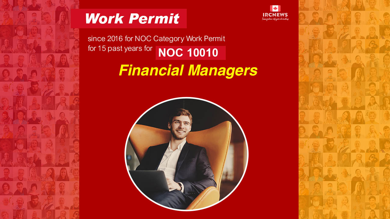 Work Permit figures since 2016 for NOC Category Work Permit for 15 past years for NOC   10010 Financial Managers