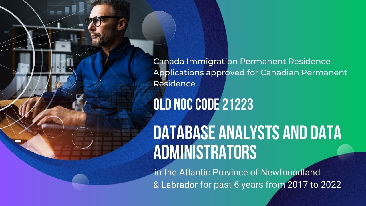 Old NOC 21223  Database analysts and data administrators  Approved for Canadian PR in Newfoundland & Labrador 2017-2022