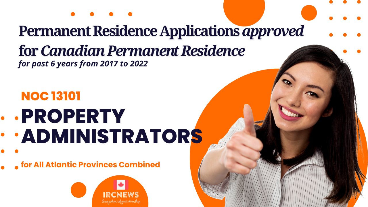 Approved Canada PR visa NOC 13101, Property administrators  for Atlantic Provinces for 6 years