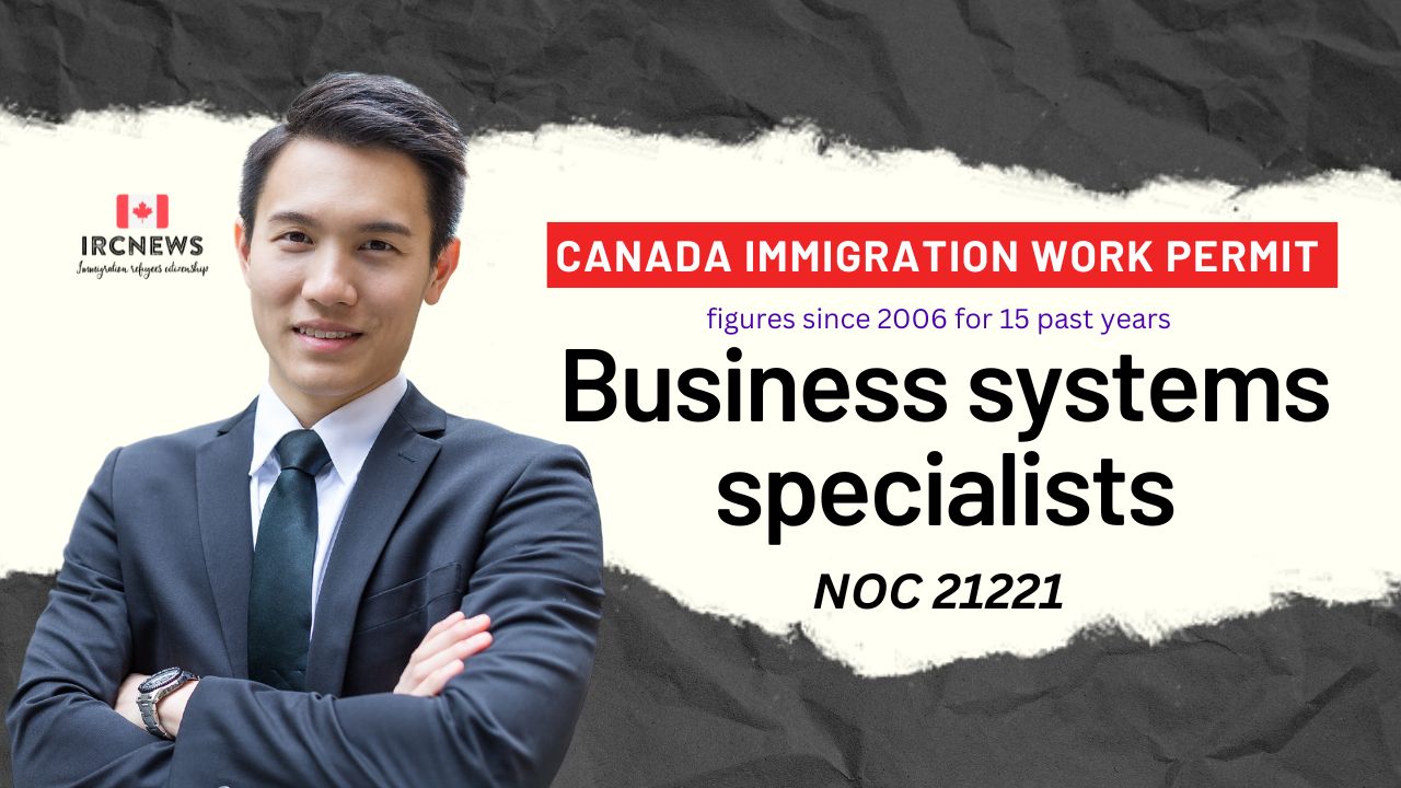 Canada Immigration Work Permit figures since 2006 for 21221, Title: Business systems specialists for 15 past years