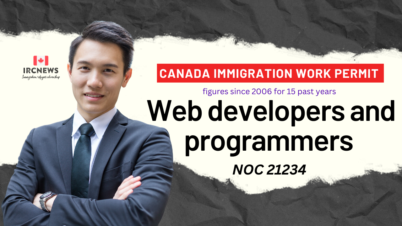 Canada Immigration Work Permit figures for 21234, Web developers and ...
