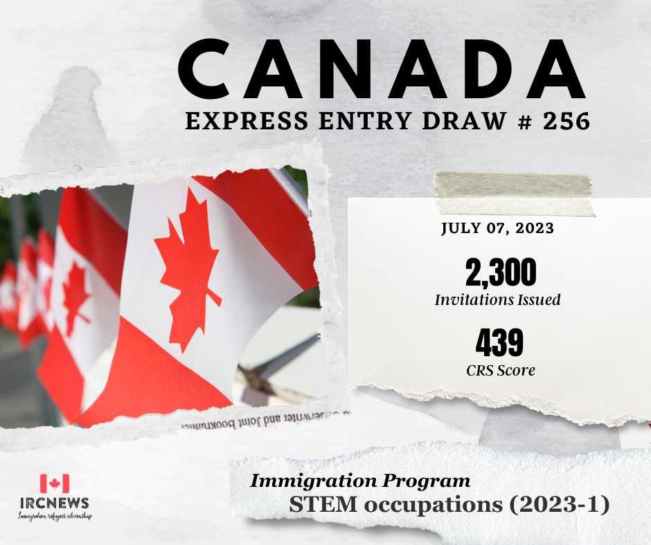 Express Entry Draw: Intake 256, 07 July 2023
