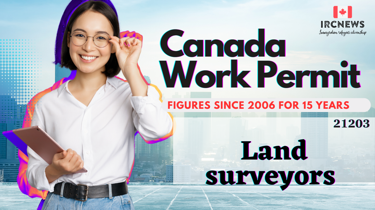 Canada Work Permit figures since 2006 for 21203, Title: Land surveyors for 15 past years