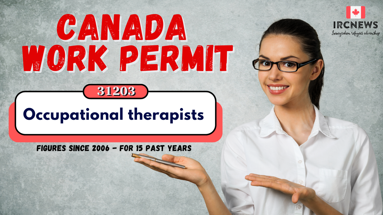 Canada Work Permit figures since 2006 for 31203, Title: Occupational therapists for 15 past years