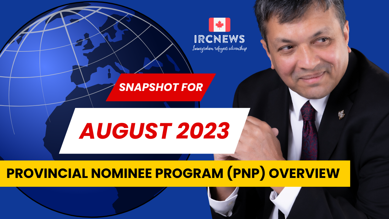 Provincial Nominee Program (PNP) overview or snapshot for August 2023