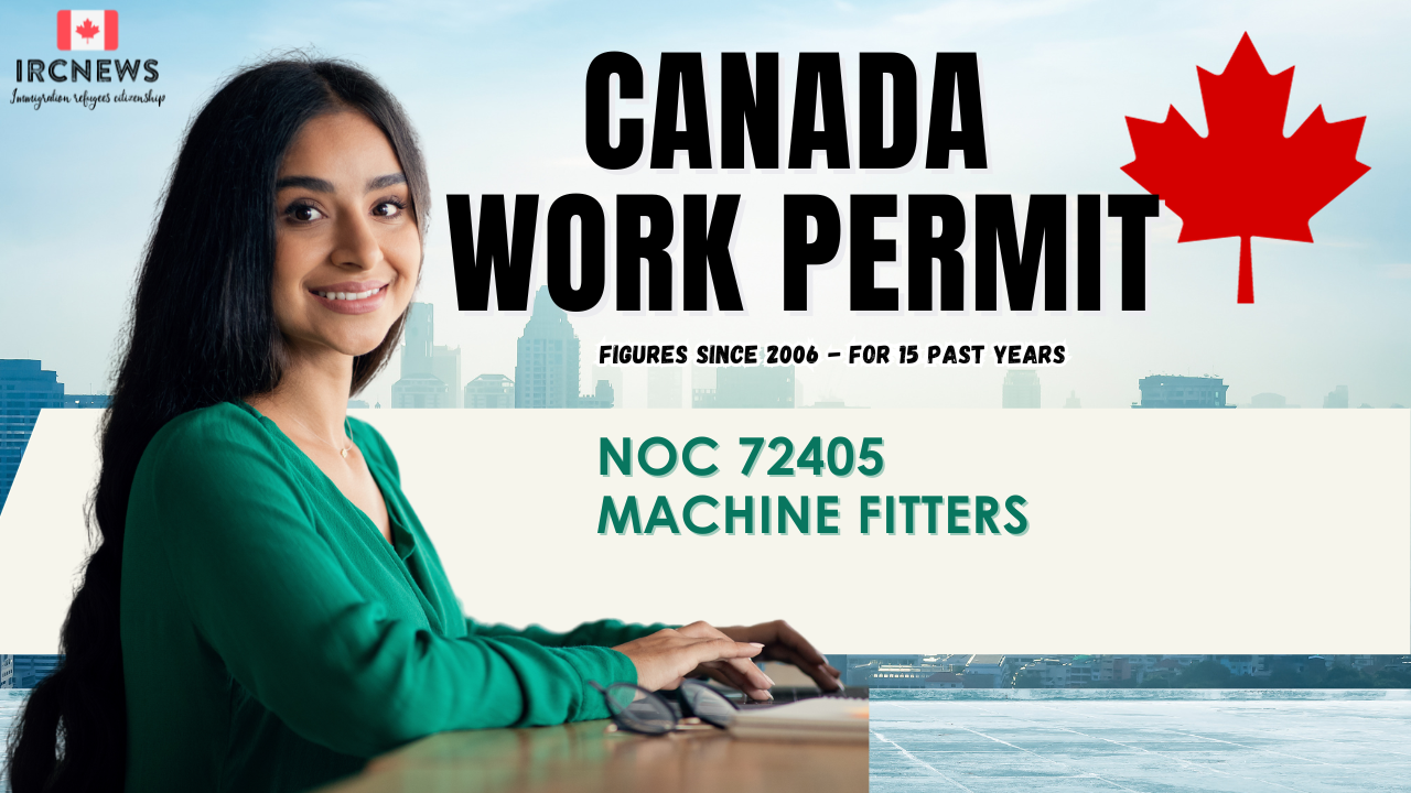 Canada Work Permit figures for 15 years since 2006 for NOC 72405, Title: Machine fitters 