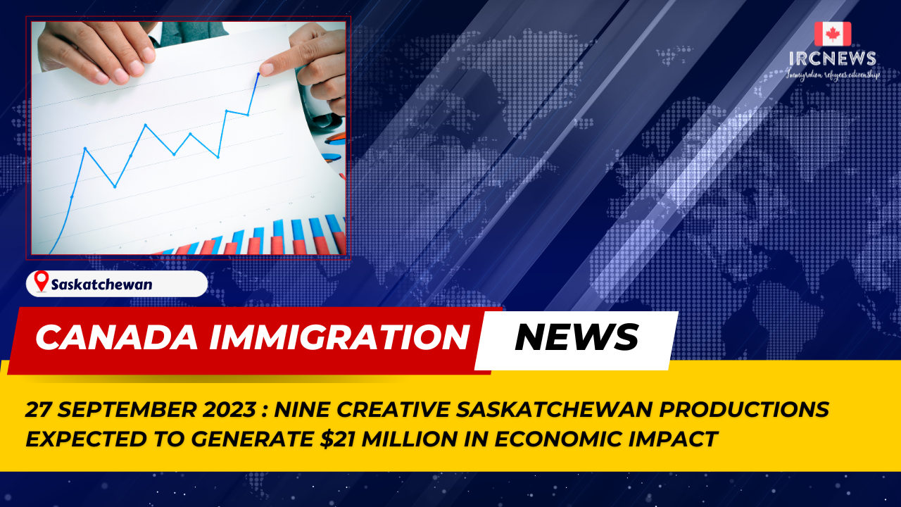 Canada Immigration News from the Provincial News Saskatchewan released on 27 September 2023. Nine Creative Saskatchewan Productions Expected to Generate $21 Million In Economic Impact 