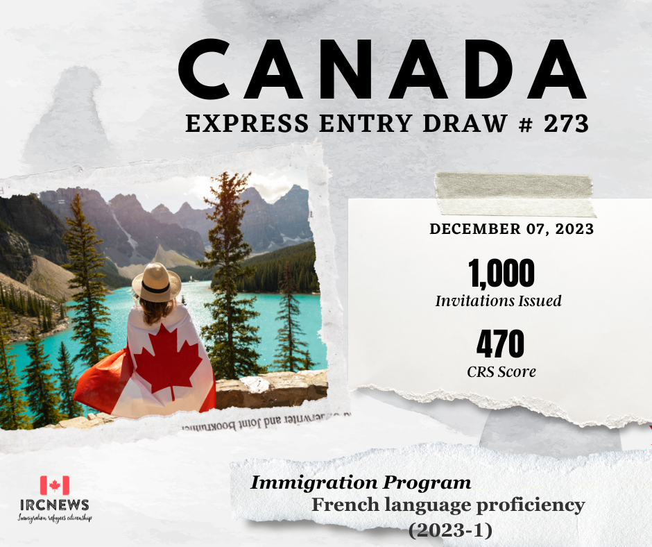 Express Entry Draw: Intake 273, 07 December 2023