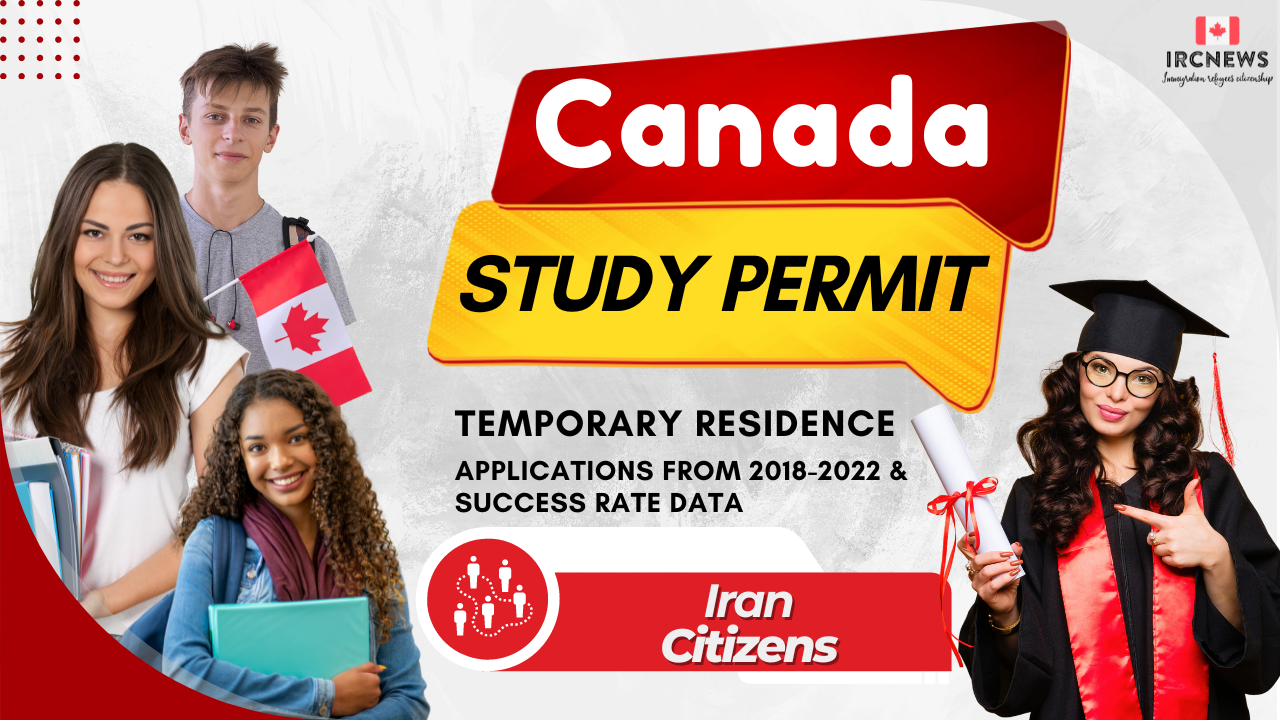 Canada Temporary Residence Study Permit All Study Permit Applications Data. Total Applications from 2018 to 2022 & Success rate Data about Iran citizens