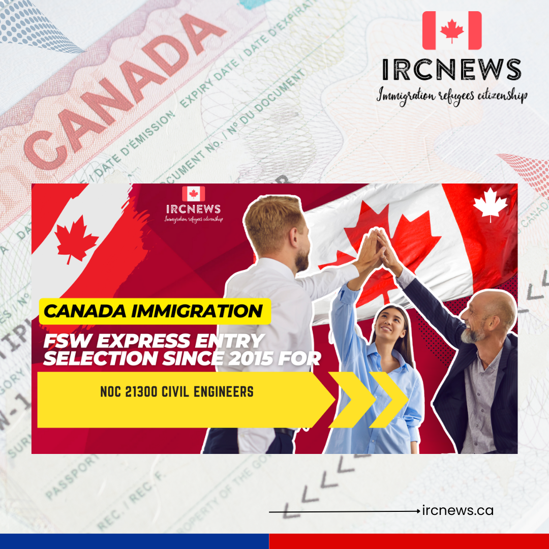 Canada Immigration FSW Express Entry selection since 2015 for NOC 21300 Civil engineers