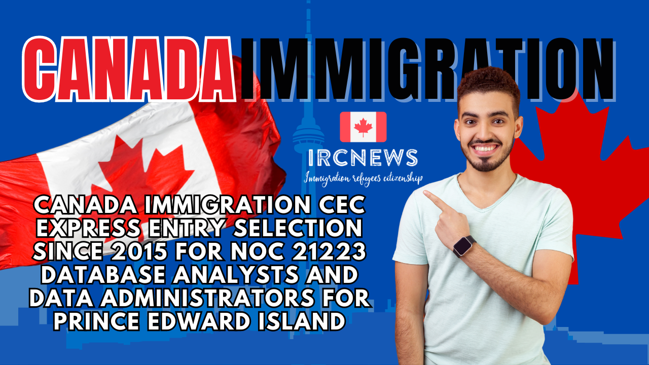 Canada Immigration CEC Express Entry selection since 2015 for NOC 42202 Early childhood educators and assistants for Prince Edward Island