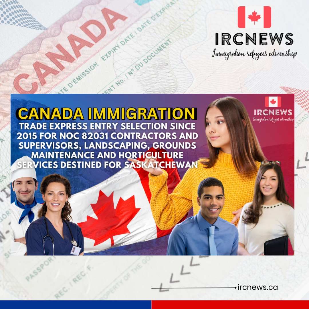 Canada Immigration Skills Trade Express Entry selection since 2015 for NOC 82031 Contractors and supervisors, landscaping, grounds maintenance and horticulture services destined for Saskatchewan