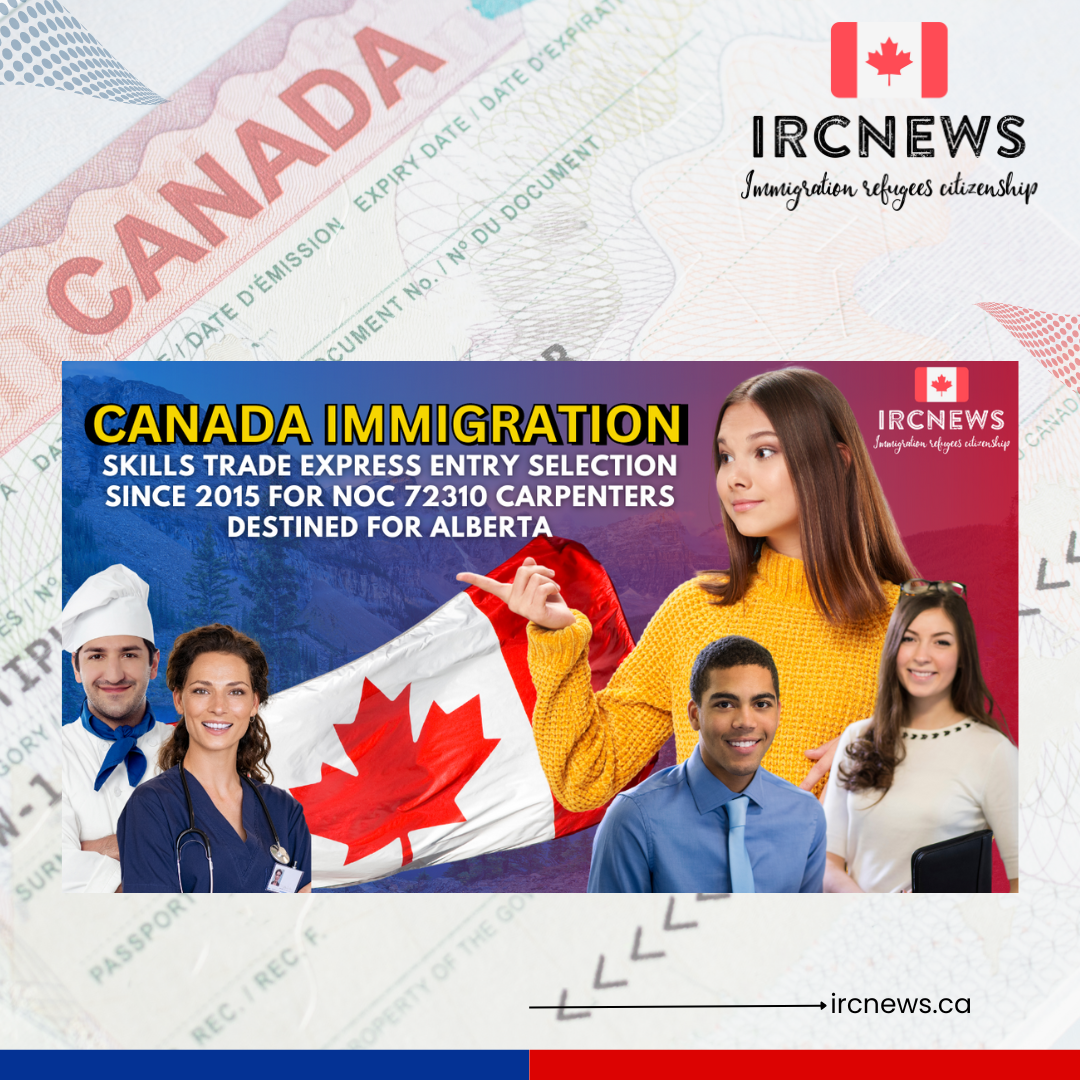 Canada Immigration Skills Trade Express Entry selection since 2015 for NOC 72310 Carpenters destined for Alberta