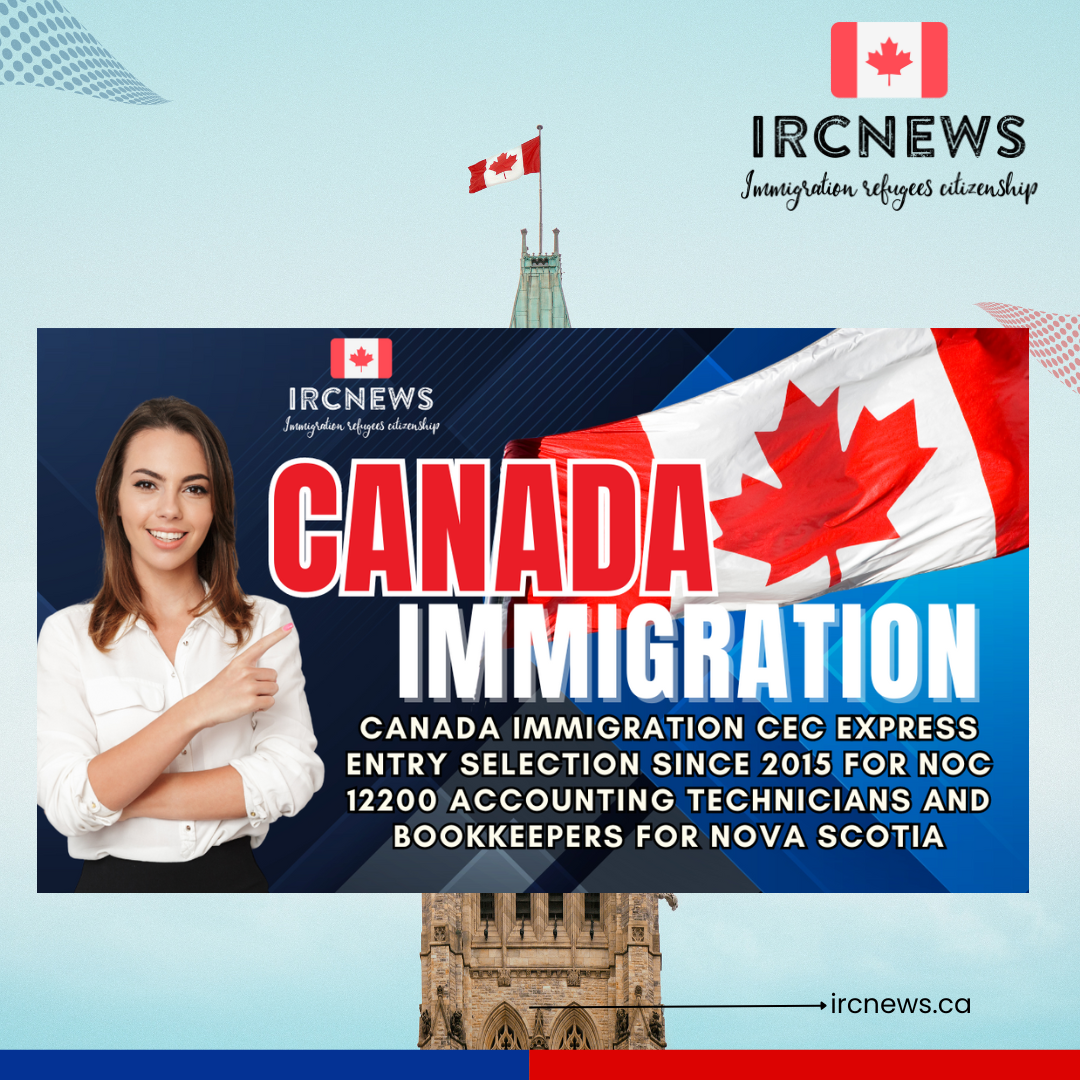 Canada Immigration CEC Express Entry selection since 2015 for NOC 12200 Accounting technicians and bookkeepers for Nova Scotia