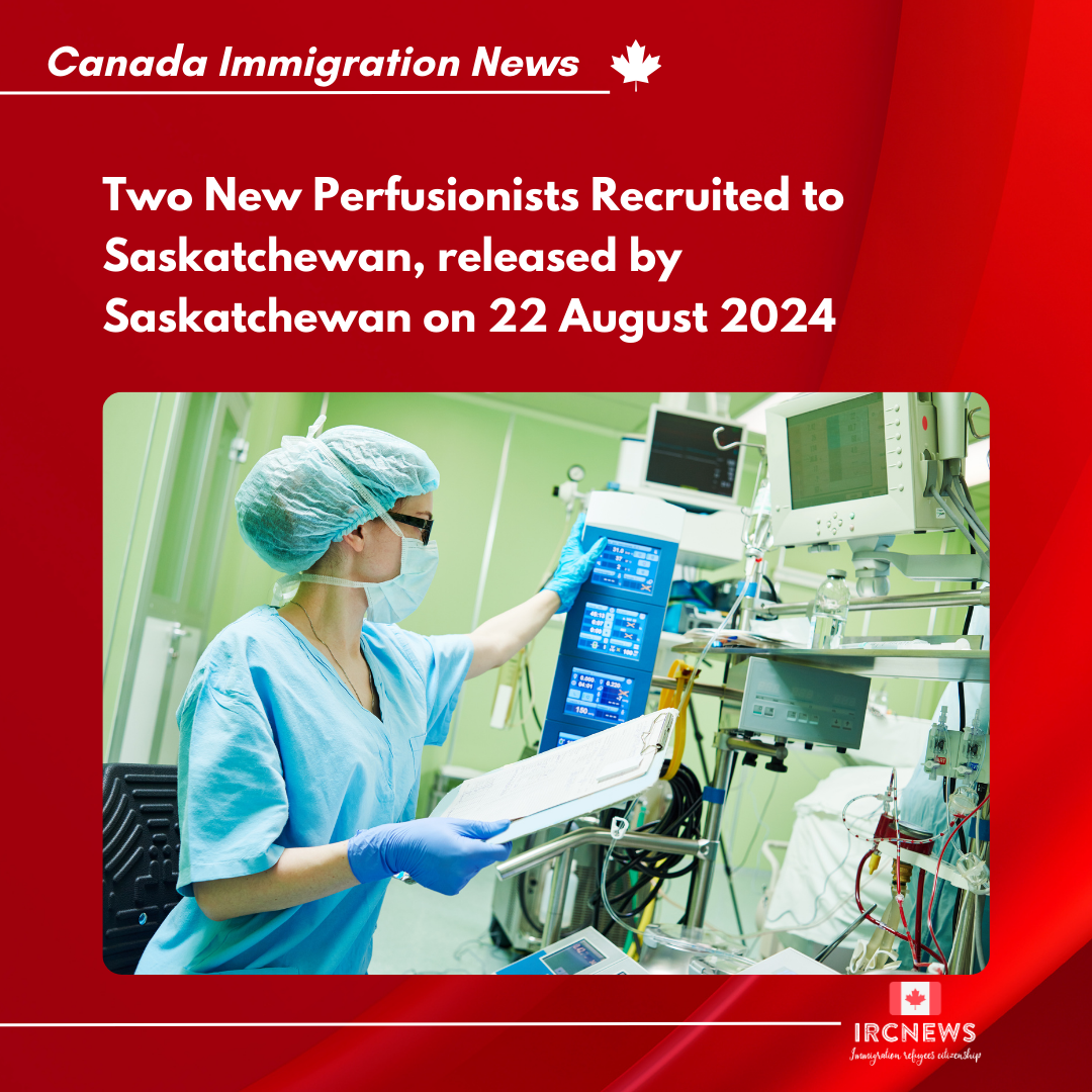 Two New Perfusionists Recruited to Saskatchewan, released by Saskatchewan on 22 August 2024