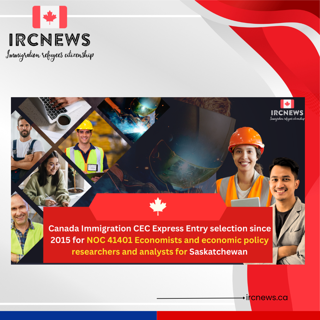 Canada Immigration CEC Express Entry selection since 2015 for NOC 41401 Economists and economic policy researchers and analysts for Saskatchewan