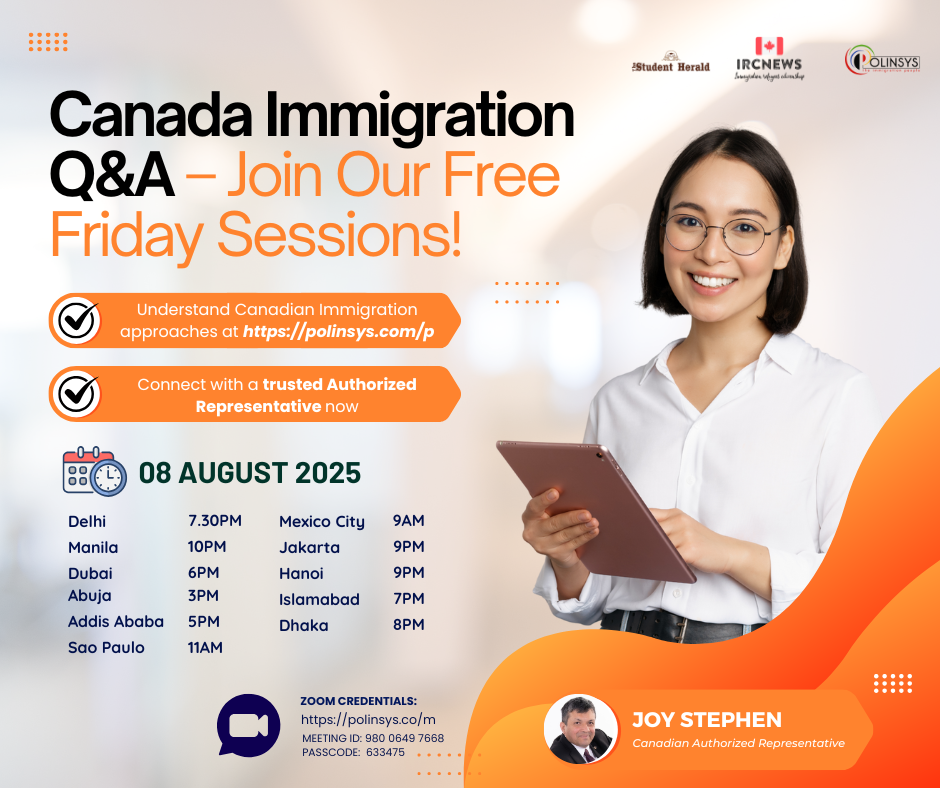 Canada Immigration Q&A – Live with Joy Stephen, Authorized Representative | August 8