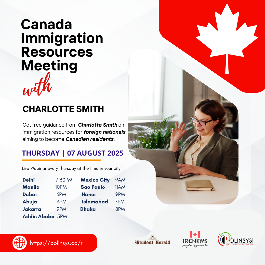 Canada Immigration Webinar: Free Expert Guidance from Charlotte Smith on August 7